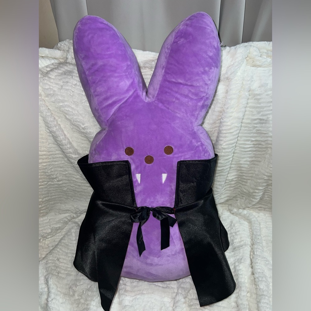 Purple Vampire Bunny Peep with Black Cape